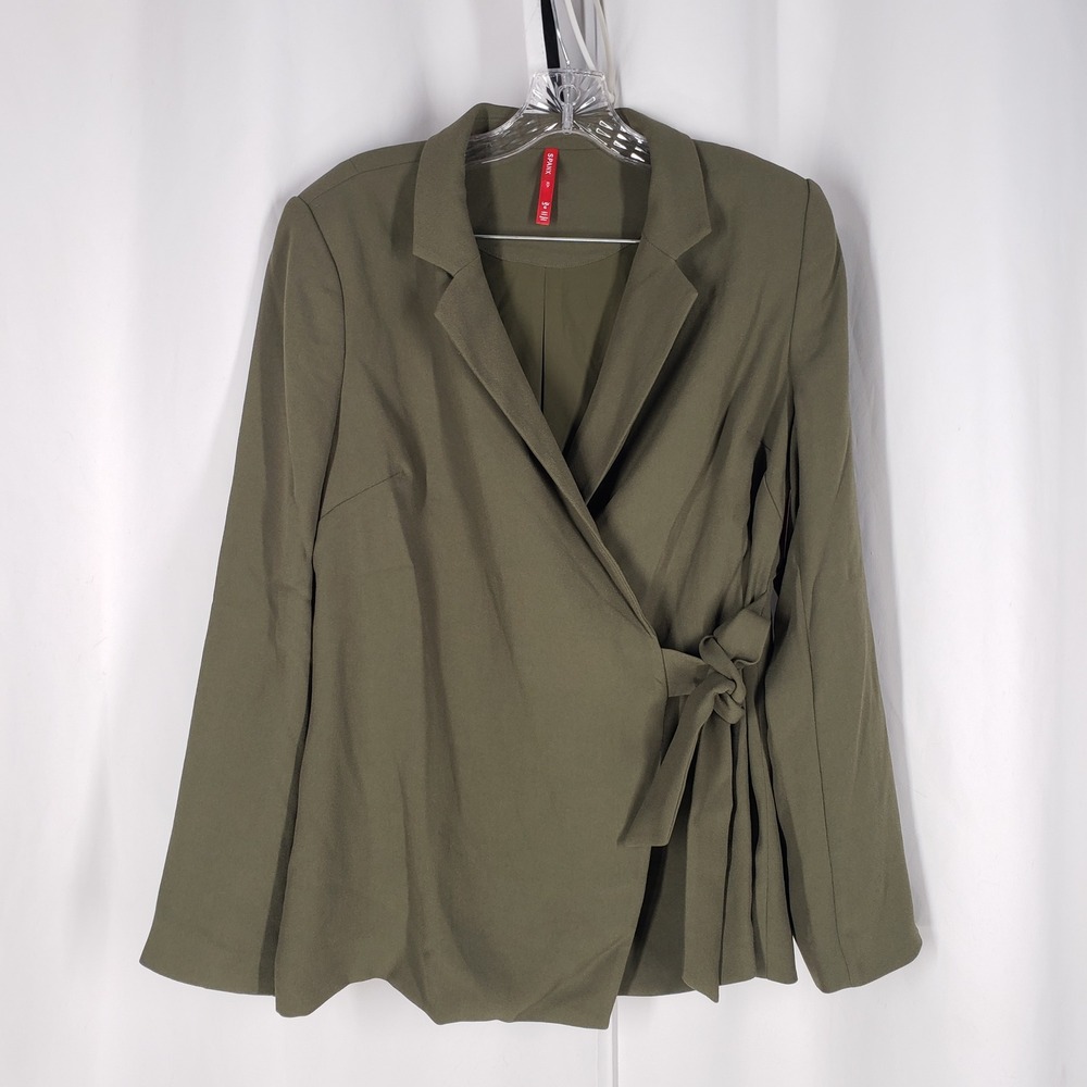SPANX Olive Green Wrap Blazer